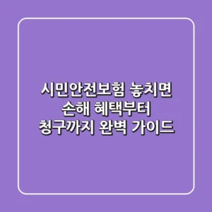 시민안전보험, 놓치면 손해! 혜택부터 청구까지 완벽 가이드