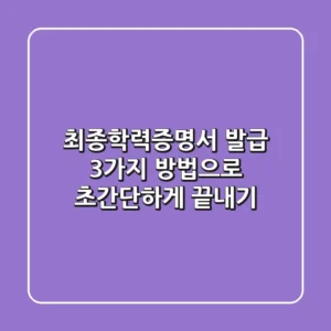 최종학력증명서 발급, 3가지 방법으로 초간단하게 끝내기!