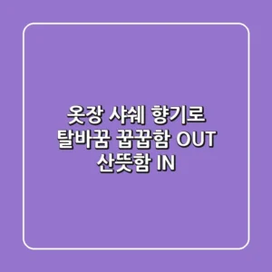옷장 샤쉐 향기로 탈바꿈! 꿉꿉함 OUT, 산뜻함 IN