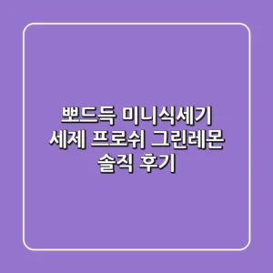뽀드득 미니식세기 세제, 프로쉬 그린레몬 솔직 후기!