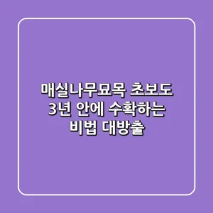 매실나무묘목: 초보도 3년 안에 수확하는 비법 대방출!