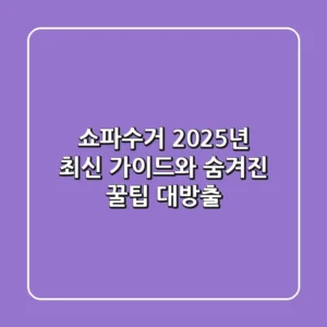 쇼파수거, 2025년 최신 가이드와 숨겨진 꿀팁 대방출!