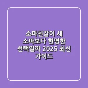 소파천갈이, 새 소파보다 현명한 선택일까? 2025 최신 가이드