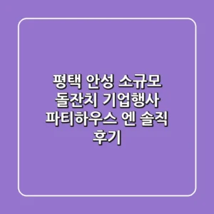 평택 & 안성 소규모 돌잔치 & 기업행사, 파티하우스 엔 솔직 후기