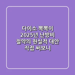 다이소 뽁뽁이, 2025년 난방비 절약의 현실적 대안? 직접 써보니!