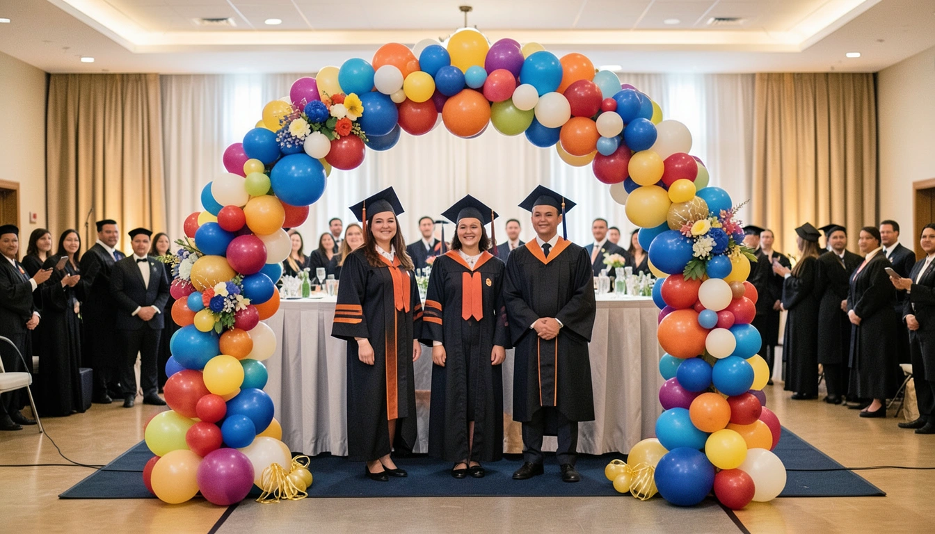 전문가의 손길이 필요한 순간: 실패 없는 졸업식 풍선 아치 시공 노하우