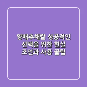 양배추채칼, 성공적인 선택을 위한 현실 조언과 사용 꿀팁