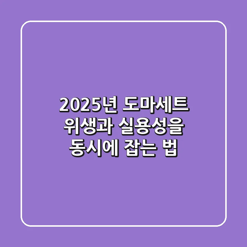 2025년 도마세트, 위생과 실용성을 동시에 잡는 법